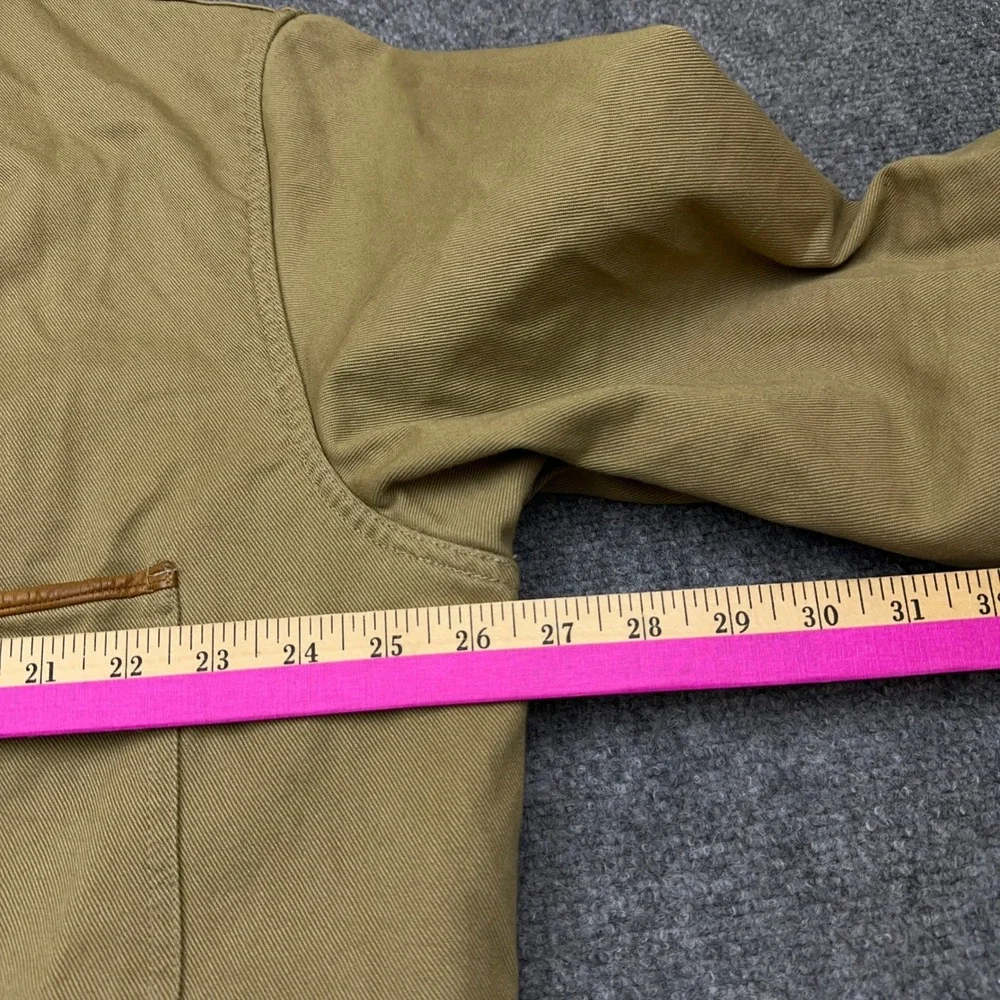 VTG Orvis Zambezi Twill Jacket Mens XL Khaki Leather Elbow Patch Sporting Blazer